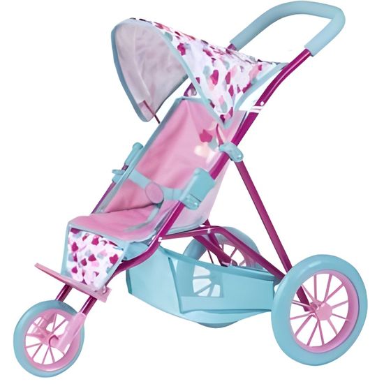 Poussette 3 roues Sport Rose - Pliable - Poignee reglable 33-62cm -  70x33x62cm - Cdiscount Jeux - Jouets