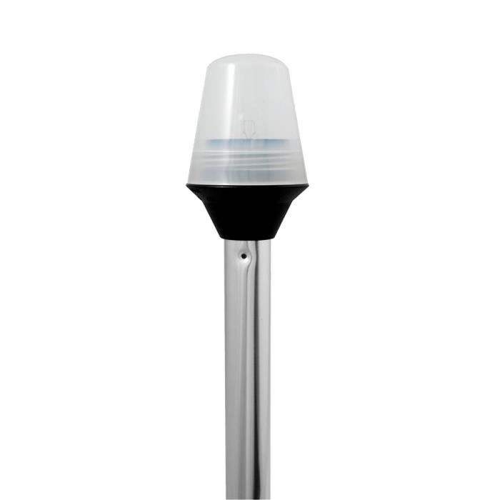 Lampadaire universel Attwood Globe givré avec poteau de blocage à 2 broches - 12V - 24 & # 34 - 5110-24-7-ATT