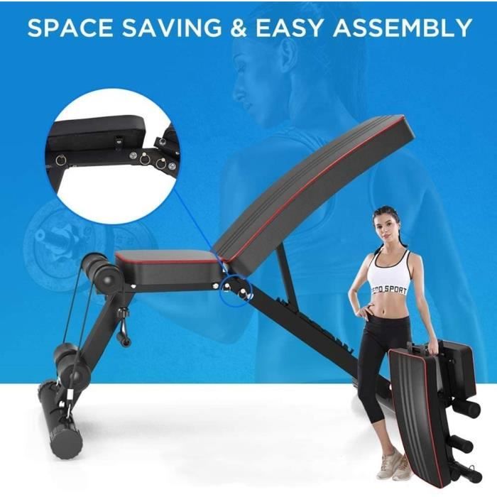 NEUF Banc de Musculation Réglable ,Pliable ,Sit-up Fitness, Formation à domicile