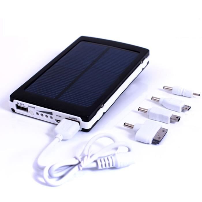 Panneau solaire 10000mAh Dual USB Power Bank Chargeur de batterie externe