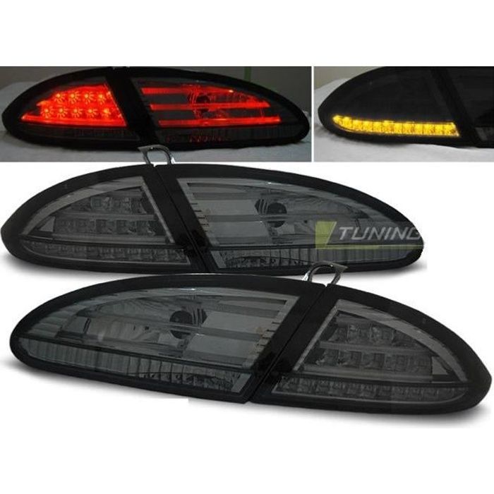 Paire de feux arriere Seat Leon 05-09 LED fume-27336301