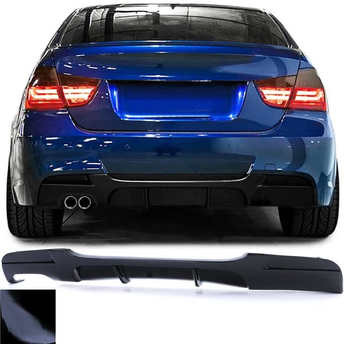 DIFFUSEUR ARRIERE M PERFORMANCE NOIR BRILLANT POUR BMW SERIE 3 E90 ET E91 AVEC PACK M