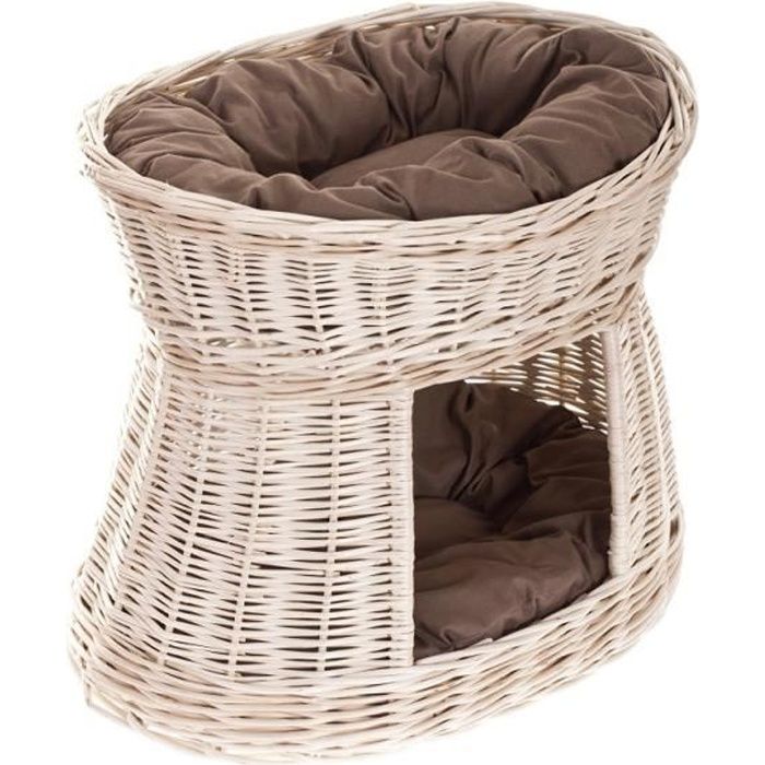 Panier osier chat