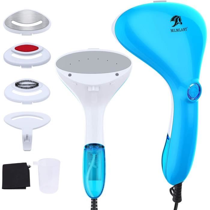 Défroisseur Vapeur Portable 1500W, 15S Steamer Vapeur Voyage avec Réservoir, MLMLANT Steamer Portable pour Vêtements/Linge (Model C)