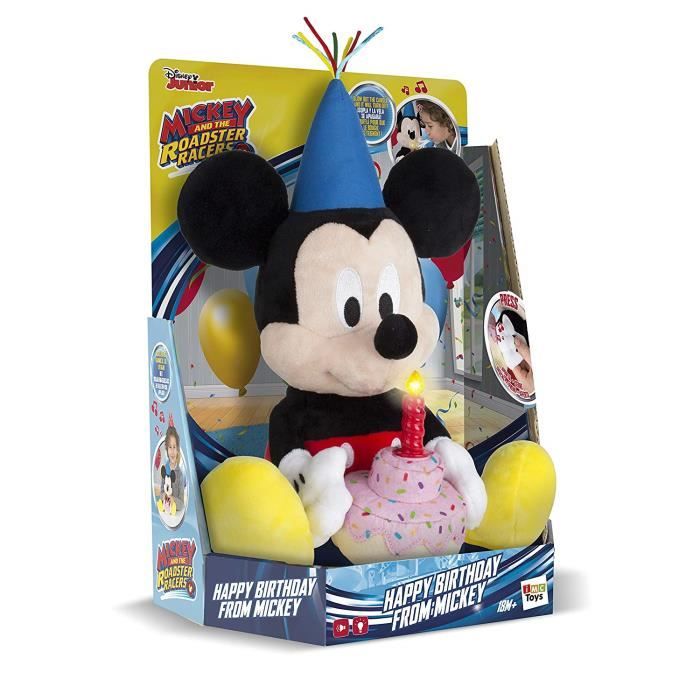 IMC 184244 Jouet chantant en peluche avec un joyeux anniversaire Mickey Mouse