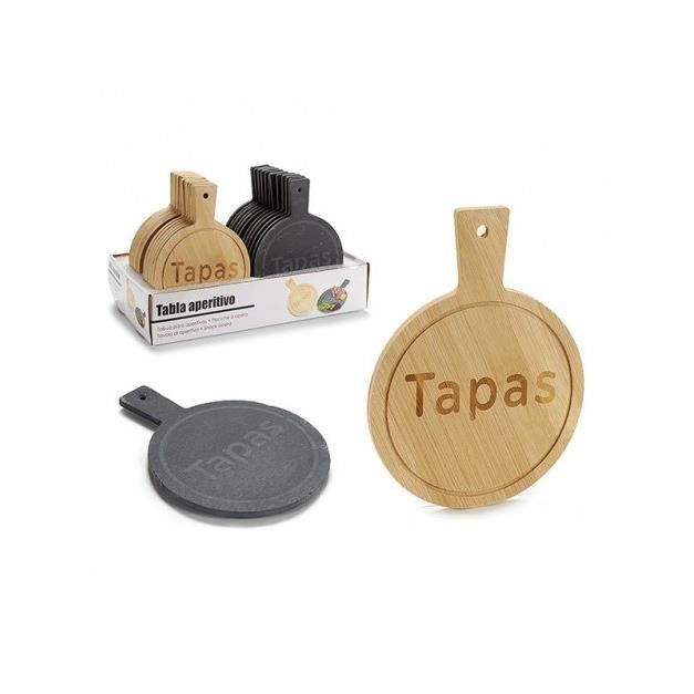 BigBuy Home - Table de Cuisine Bambou Ardoise Assortiment