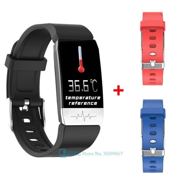 Montre connectée,ECG Bracelet intelligent filles garçon température Bracelet intelligent enfants Fitness - Type T1S ECG black add 3