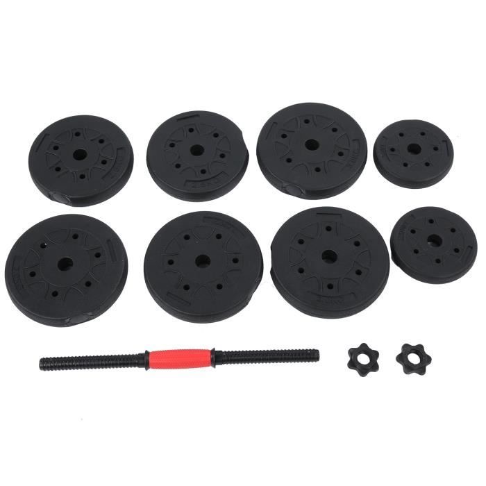 haltères courts poids barres disques fitness musculation biceps 20 kg sport poids barre musculation -ROE