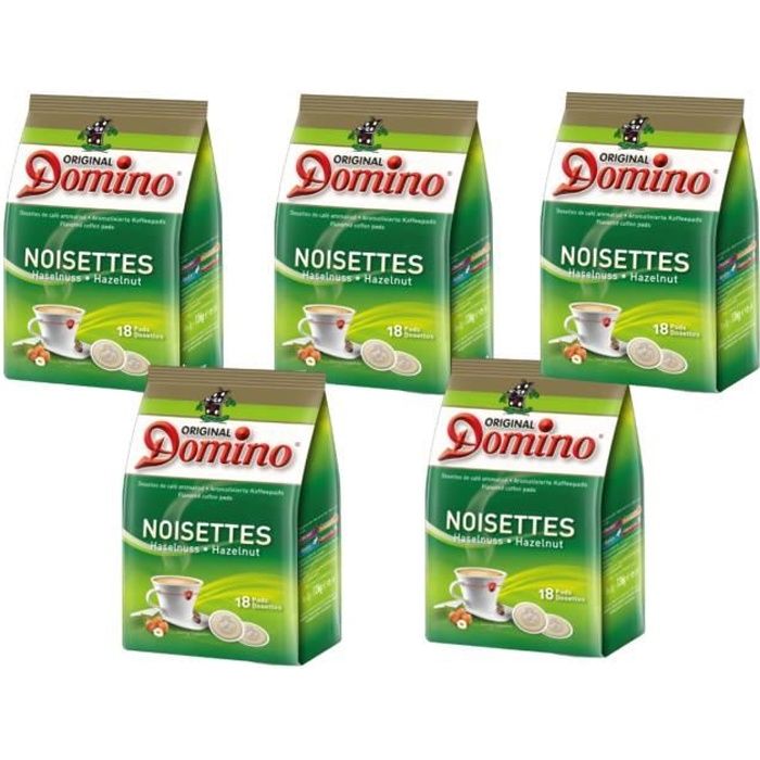 DOMINO Café Noisette 5x18 dosettes souples