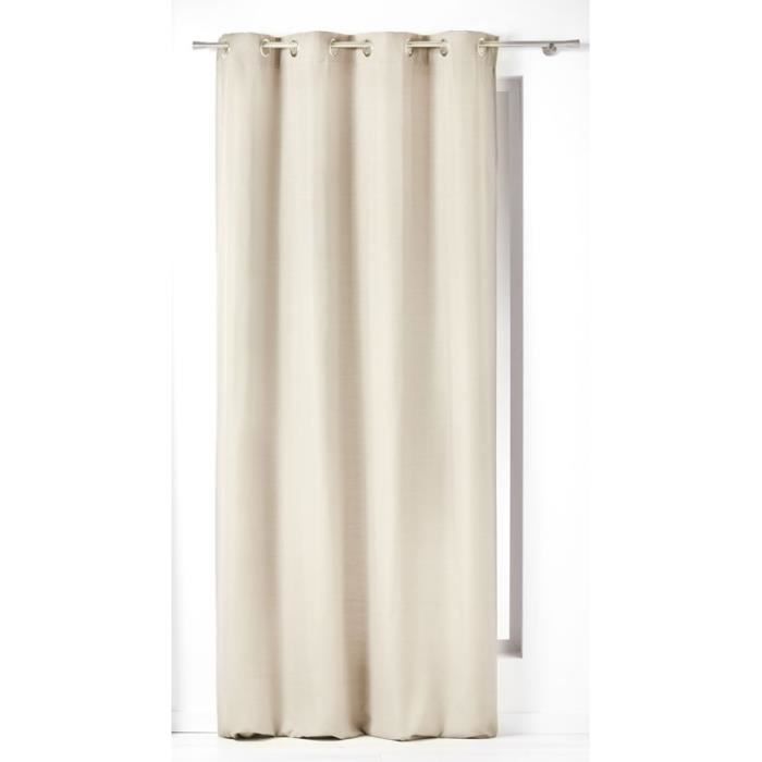 Rideau oeillets 240cm 100% coton PANAMA UNI NAT...
