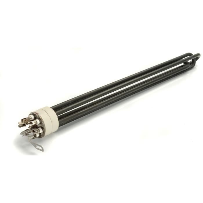 Résistance blindée à sec type KREB, tous courants, Ø: 45mm, puissance 2500W, L de canne: 460mm
