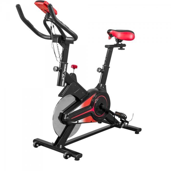 Vélo d'appartement avec console Gorilla Sports Noir