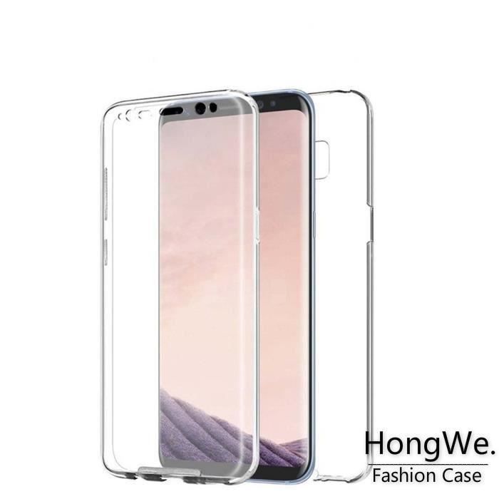 Coque Pour Samsung Galaxy NOTE 8 , Transparent Silicone TPU Etui Housse 360° Intégral Avant Arrière Full Protection