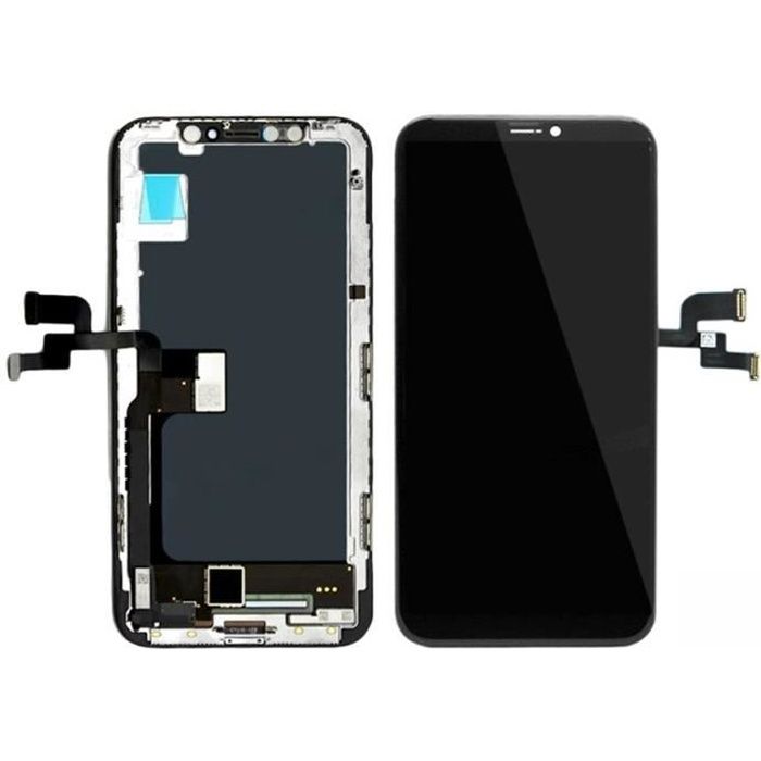 Ecran LCD et vitre tactile Retina sur chassis assemblé PREMIUM Grade A - iPhone X Noir