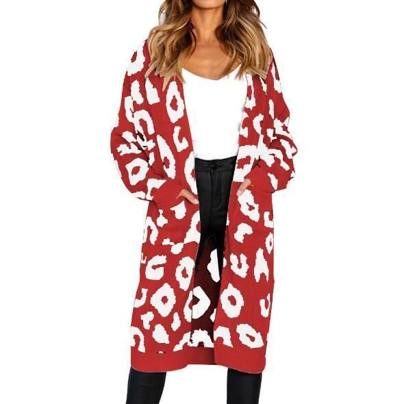 Kingwing® Long Cardigan femelle 2018 automne hiver femmes manches longues Cardigan pull tricoté cardigans pour les femmes vestes Top