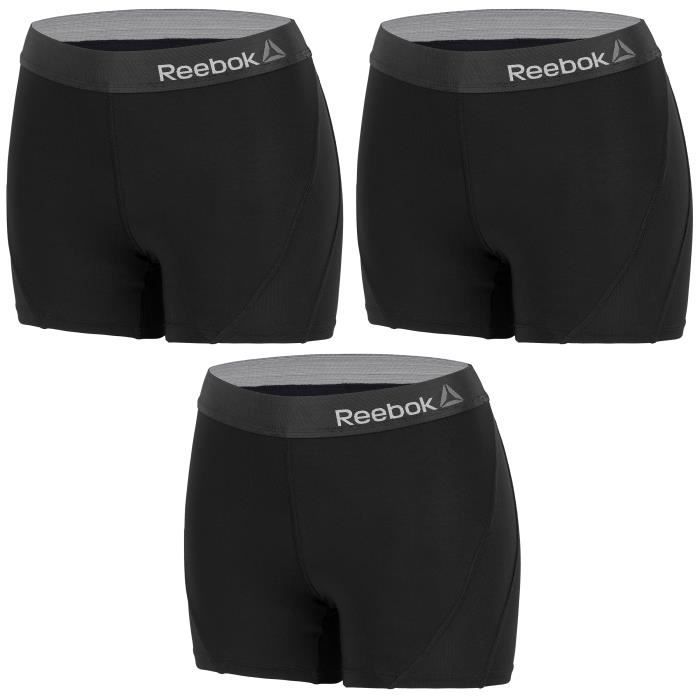 Pack de 3 shorts de sport en noir pour femme de la marque REEBOK