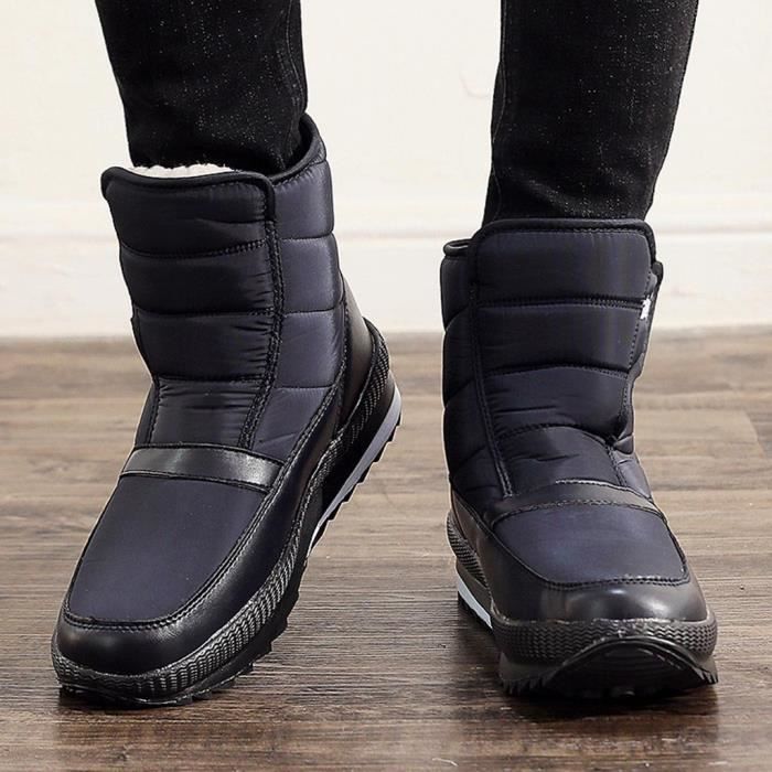 Couple en plein air sport chaussures de loisirs bottes de neige hommes chaussures antidérapantes en coton chaud