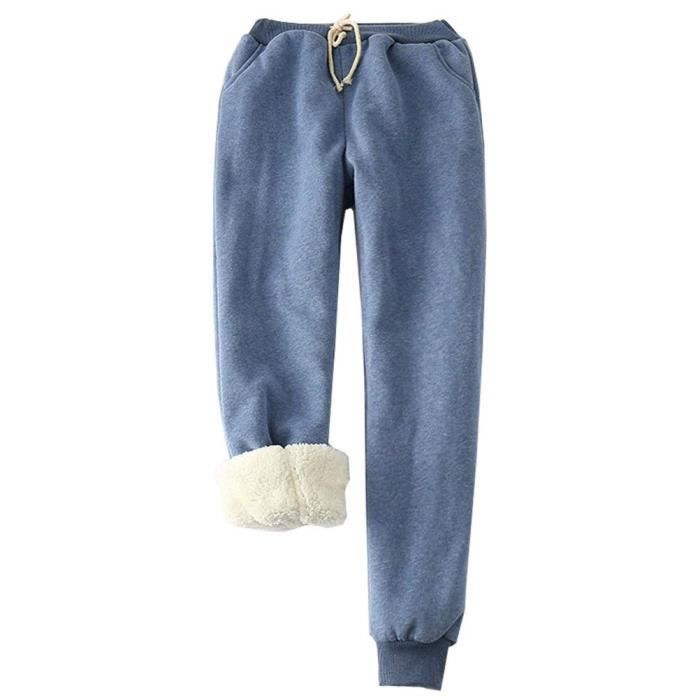 Pantalon de Jogging Femmes Chaud Polaire Pantalons de Survêtement Long pour Jogging Running Fitness Pantalon de Training