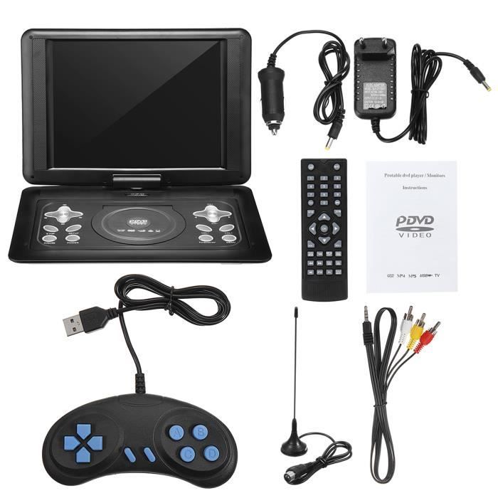 NEUFU 18.8 pouce Lecteur DVD Portable Voiture Écran Rotatif USB FM SD Télécommande EU PRISE