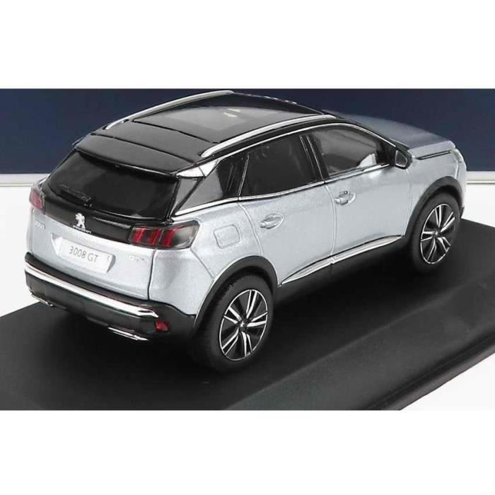 Miniature PEUGEOT 3008 GT de 2021 Gris Artense Voiture de Collection NOREV 1/43