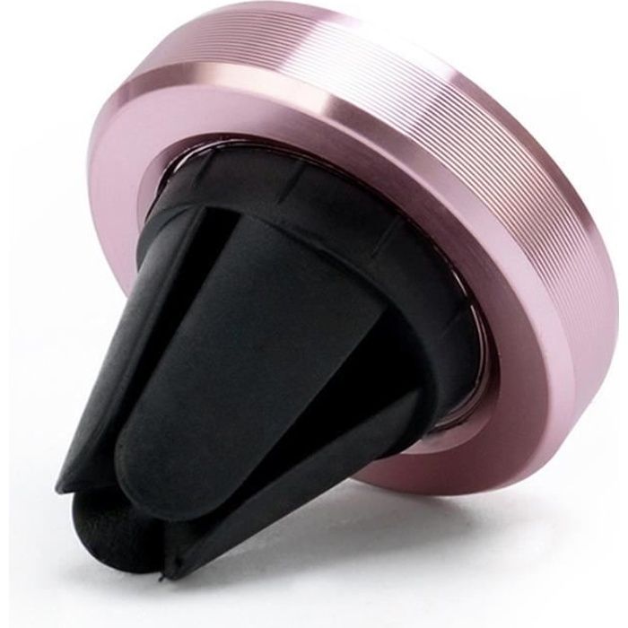 1Pcs Mini Support de téléphone A2 bandes rondes Support de Voiture Magnétique Universel pour iPhone Samsung Huawei Xiaomi - Rose