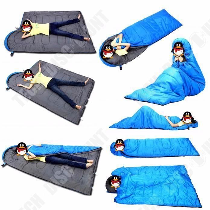 TD® Sac de couchage enveloppant pour adultes pour les sports de plein air, camping, randonnée, trekking