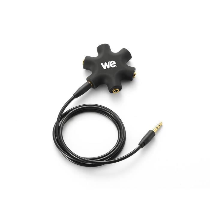 WEAdaptateur Jack 3,5mm 1 mâle/5 femelles avec câble 70cm amovible NC