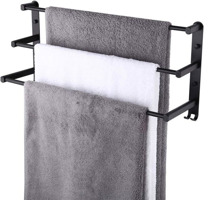 Porte-Serviette Téléscopique Salle De Bain - Barre Murale Acier Inoxydable Avec Ventouse - Sans Percer