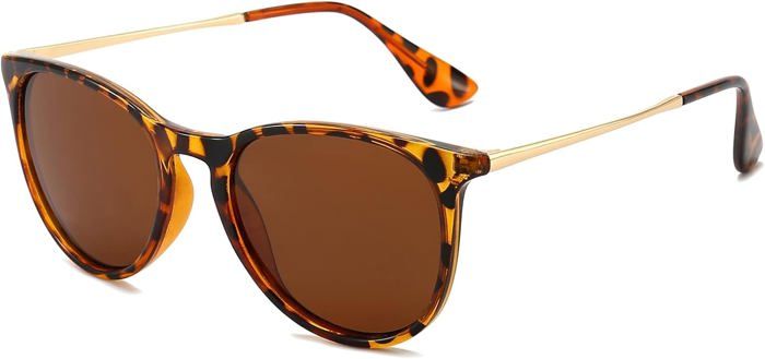 Lunette De Soleil Ronde Polarisée Pour Femme Homme,Classique Rétro