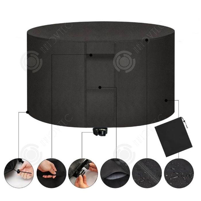 Housse Extérieure Imperméable Oxford 600D Pour Téléviseur 22-24" - Avec Poche Télécommande, Protection Complète - 4