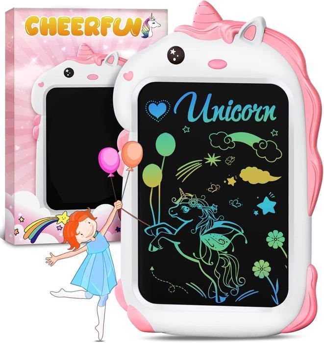 CHEERFUN – Tablette LCD Licorne 8.5″ – Ardoise Magique Pour Dessin – Jouet Éducatif Fille Et Garçon – Dès 1 An