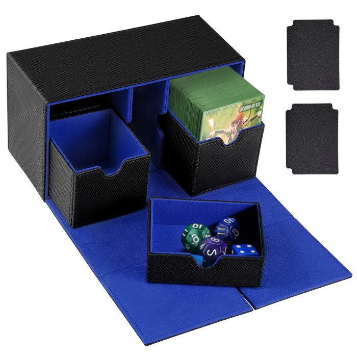 UAONO Boîte de rangement pour cartes MTG Commander Deck, boîte à double UAONO Boîte de rangement pour cartes MTG Commander Deck, boîte à double