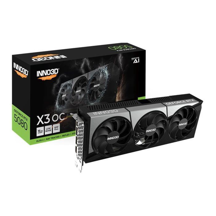 Carte graphique - INNO3D - GeForce RTX 5080 X3 OC - 16Go GDDR7 - DLSS 4 - PCI Express 5.0