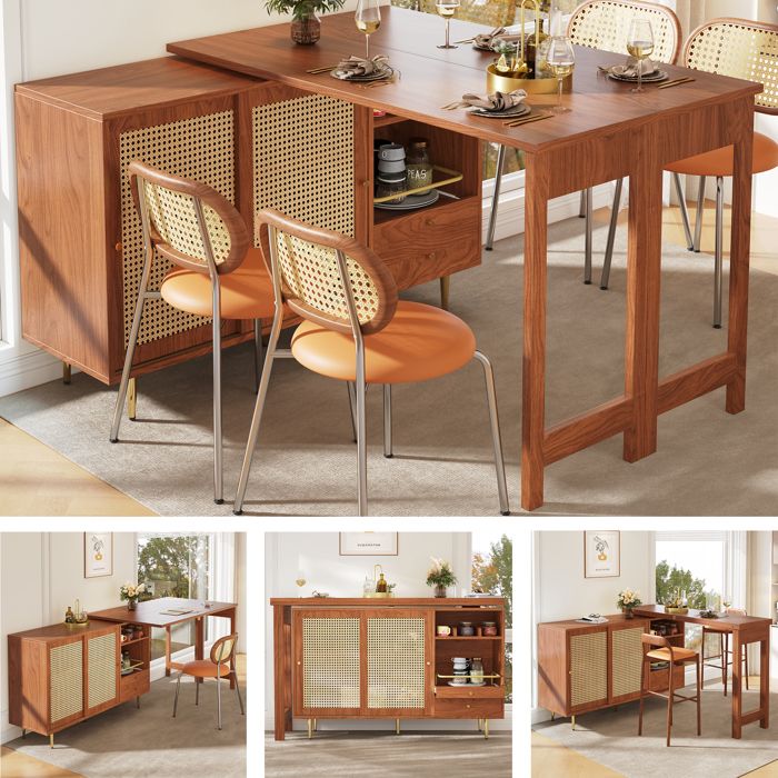 Table verticale pivotante à 360° (corps principal: 107 x 40 x 714 cm) table verticale marron Design extensible armoire de range