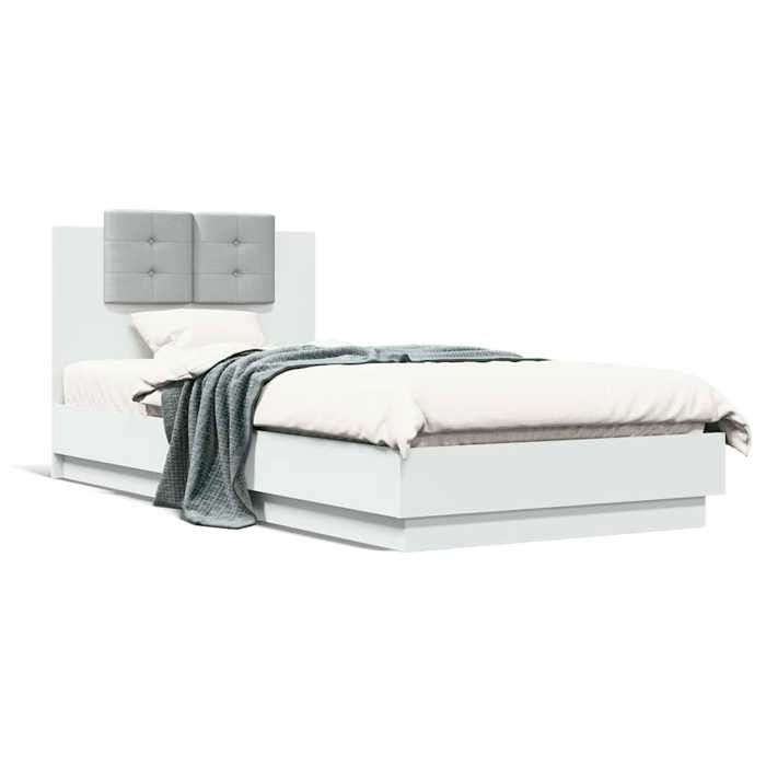 Lit 1 places - Cadre de lit/Lit simple Prix Bas - blanc 90x200 cm @99588