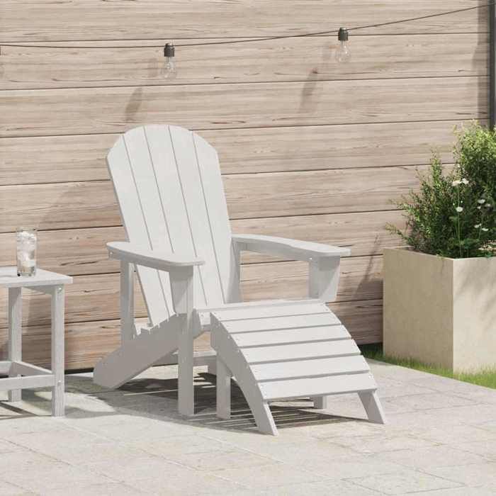 vidaXL Chaise Adirondack Blanc 82 x 74 x 92 cm HDPE 42006629