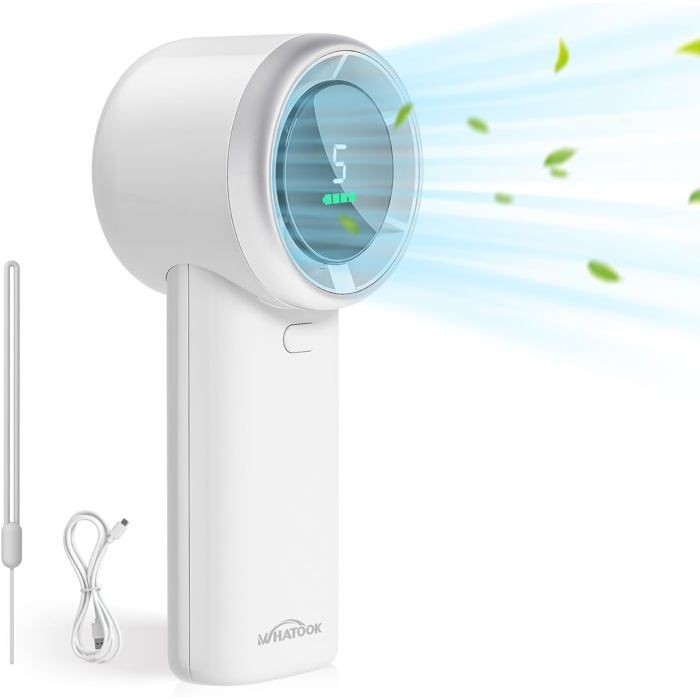 Ventilateur Turbo Portable Puissant : 13500 Tr/Min Refroidissement InstantanéRecharge Usb Rapide 2HMini Ventilateur À Main Person - Laser Genetics Carron