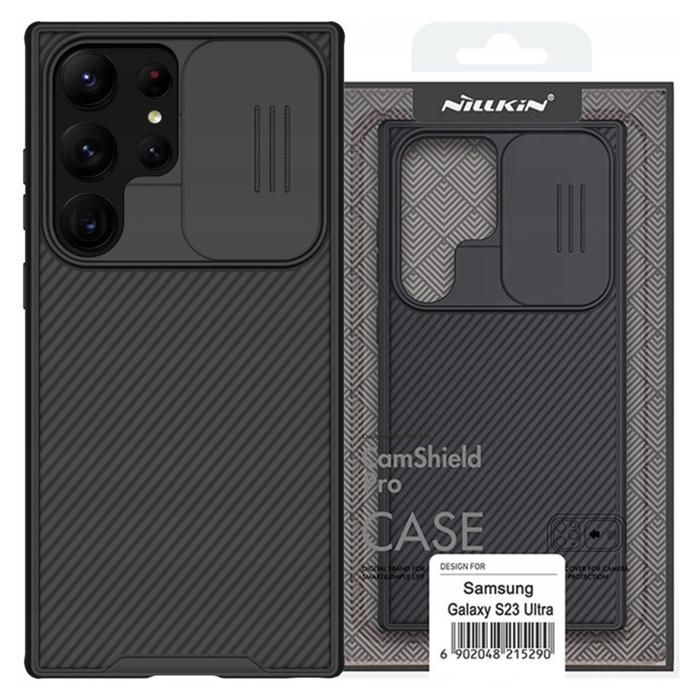 Étui de protection - NILLKIN - Camshield Pro - Samsung Galaxy S23 Ultra - Fermeture magnétique - Noir