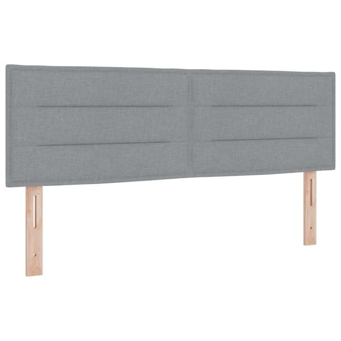 PROMOTION Tête de lit contemporain LED Design Lignes Gris Clair 160 cm ...