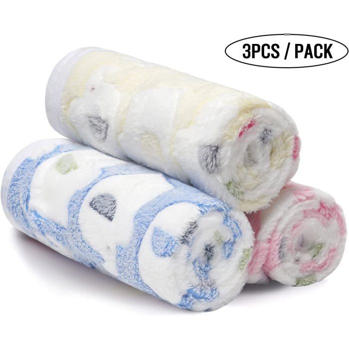 Meilleurs prix pour Couverture en Peluche - KZQ - Eléphant - 3 Pièces - 60x40cm - Ultra-Souple