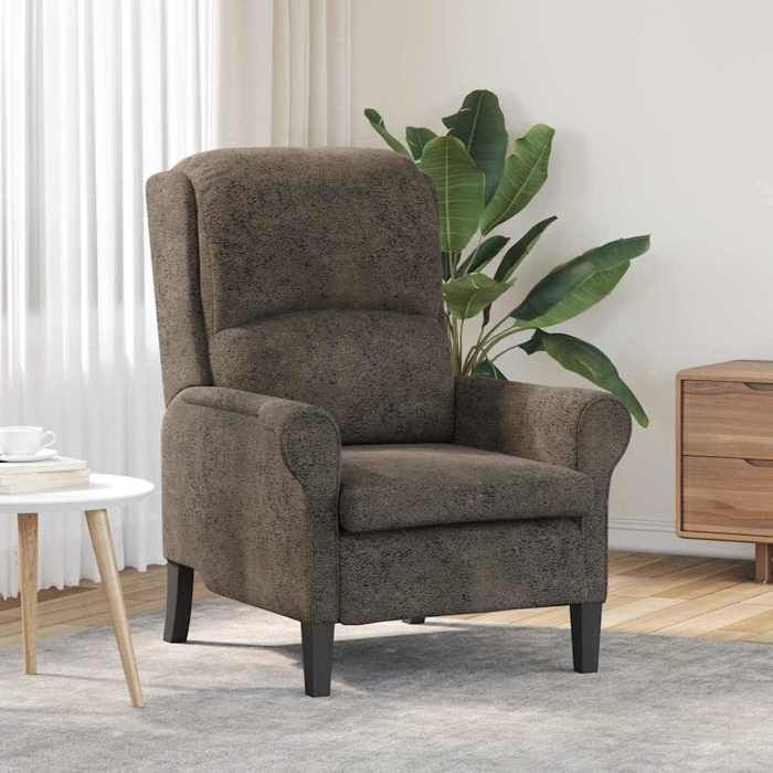 vidaXL fauteuil Gris foncé Simili cuir 42009868