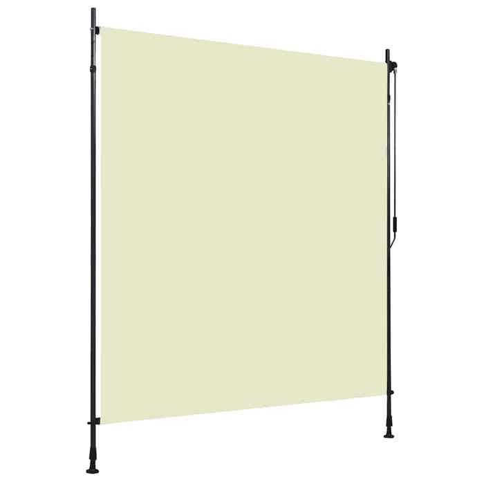 Store roulant dextérieur - vidaXL - 200x270 cm - Crème - Résistant UV - Manivelle