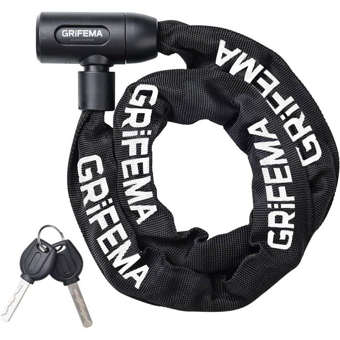 Antivol Vélo WUERKIYA – Chaîne Premium Avec Cadenas, 107 Cm, Résiste à La Coupe, 2 Clés, Pour Vélo électrique Et Trottinette