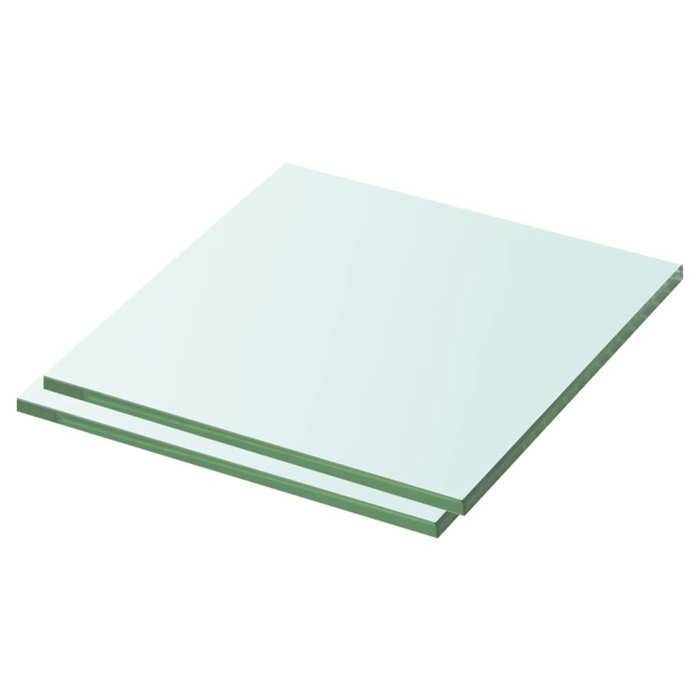 Panneaux détagère en verre - vidaXL - Verre trempé - 30x30 cm - Épaisseur 8 mm - Capacité 15 kg - Lot de 2