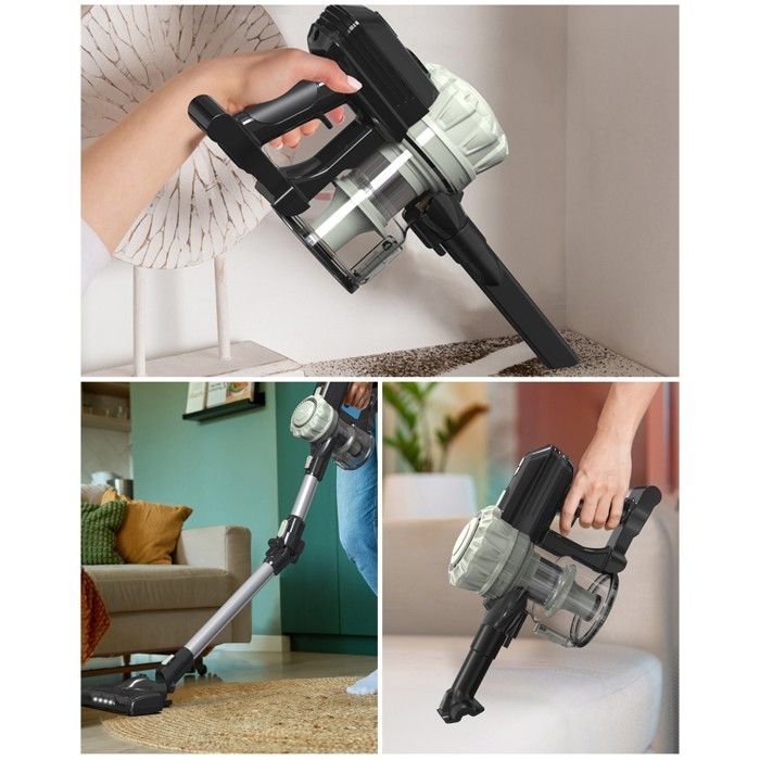 Aspirateur balai sans fil 2 en 1 - LIVOO - 150W - Vert - Autonomie 40 min - Filtre HEPA