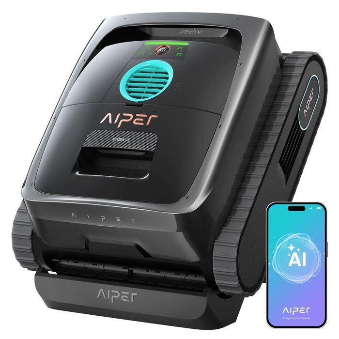 AIPER (Nouveau 2026) Scuba V3 Robot Piscine Fond et Parois avec Vision par IA Aspirateur Piscine sans Fil Léger avec App