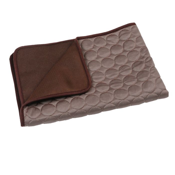 Tapis de refroidissement pour animaux - Phoesky - M 60x52 cm - Marron - Respirant - Lavable - Utilisable en voiture