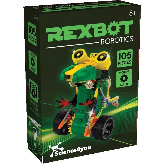Kit Robot à Construire - SCIENCE4YOU - STEM Robotique - 106 pièces - Moteur intégré - 8-14 ans