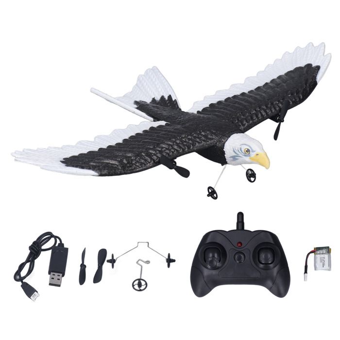 Avion-oiseau télécommandé à 2 canaux résistant aux chocs pour enfants Label