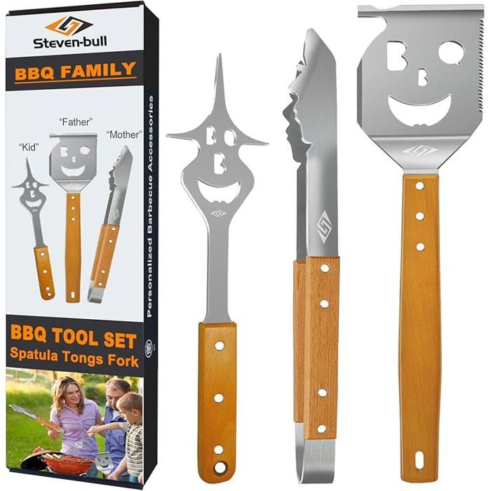 S Ensemble outils de BarbecueAccessoires de Barbecue Extra LongsAccessoires de Gril pour Gril extérieu USTENSILE BARBECUE PLANCHA